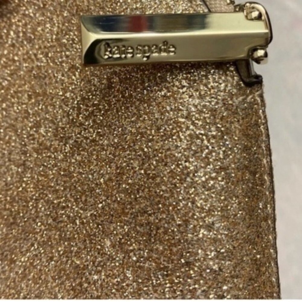 ๐ Kate Spade Gold Glitter Small Bag 6.5โ x 4.5โ - Picture 11 of 11